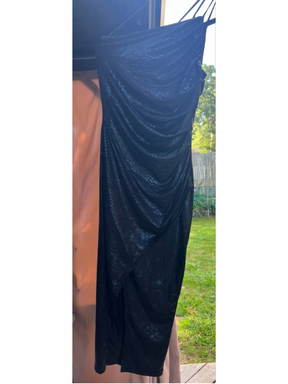 Women's Fashion Nova Black Sexy In Shine Midi Dress Size XS